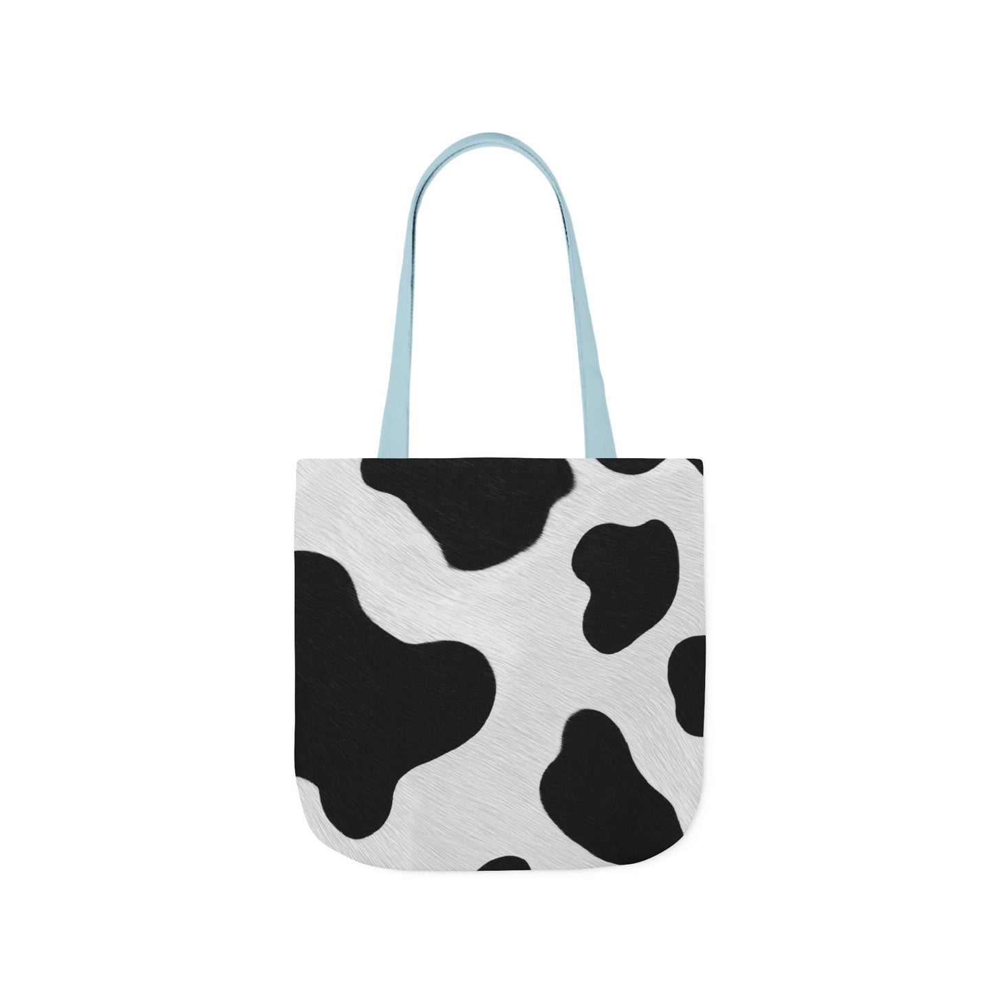Chic Cow Print Canvas Tote Bag