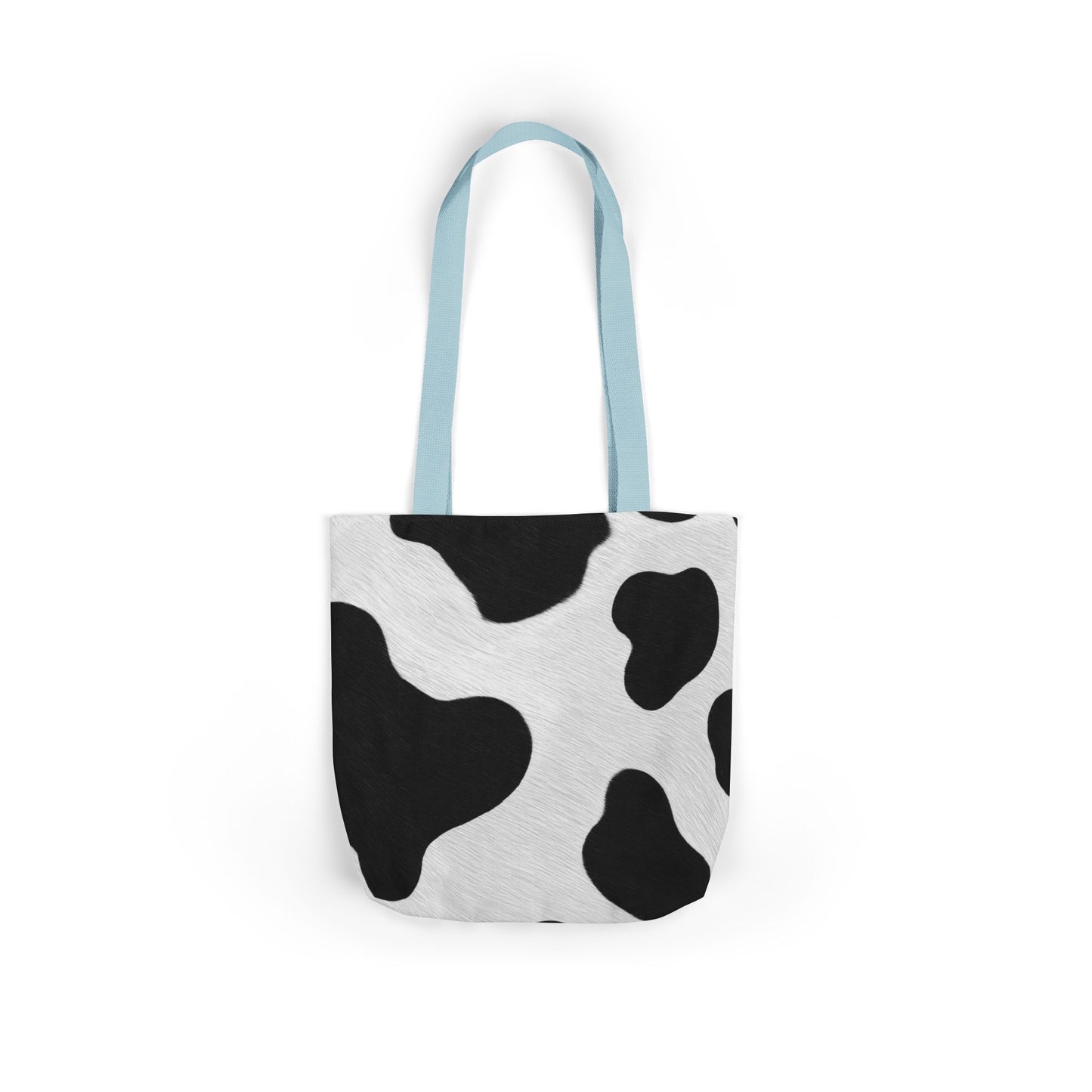 Chic Cow Print Canvas Tote Bag