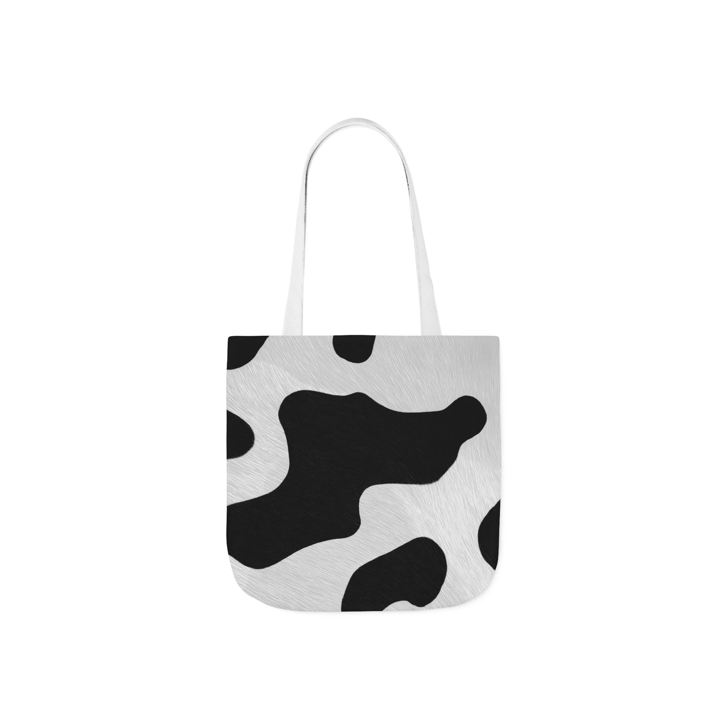 Chic Cow Print Canvas Tote Bag