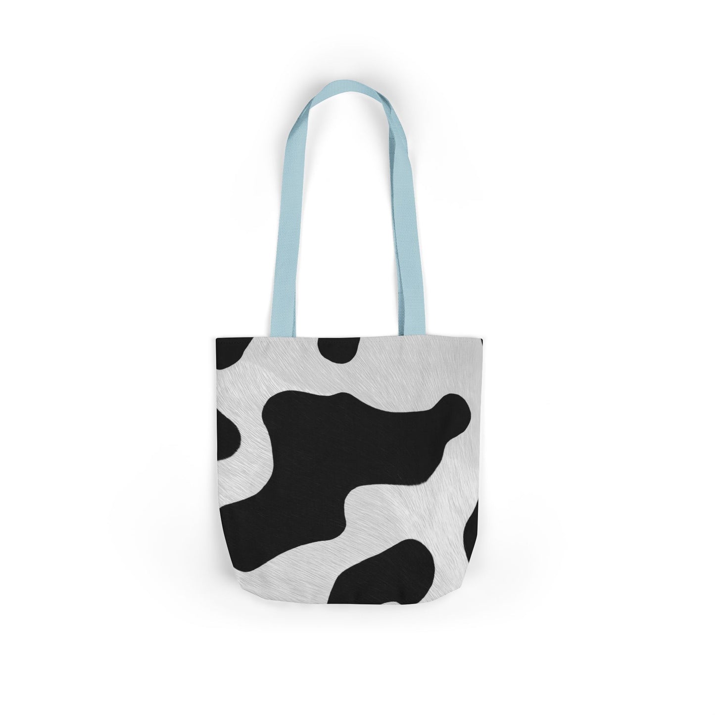 Chic Cow Print Canvas Tote Bag