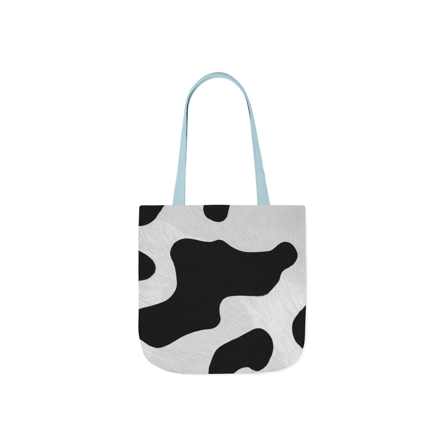 Chic Cow Print Canvas Tote Bag