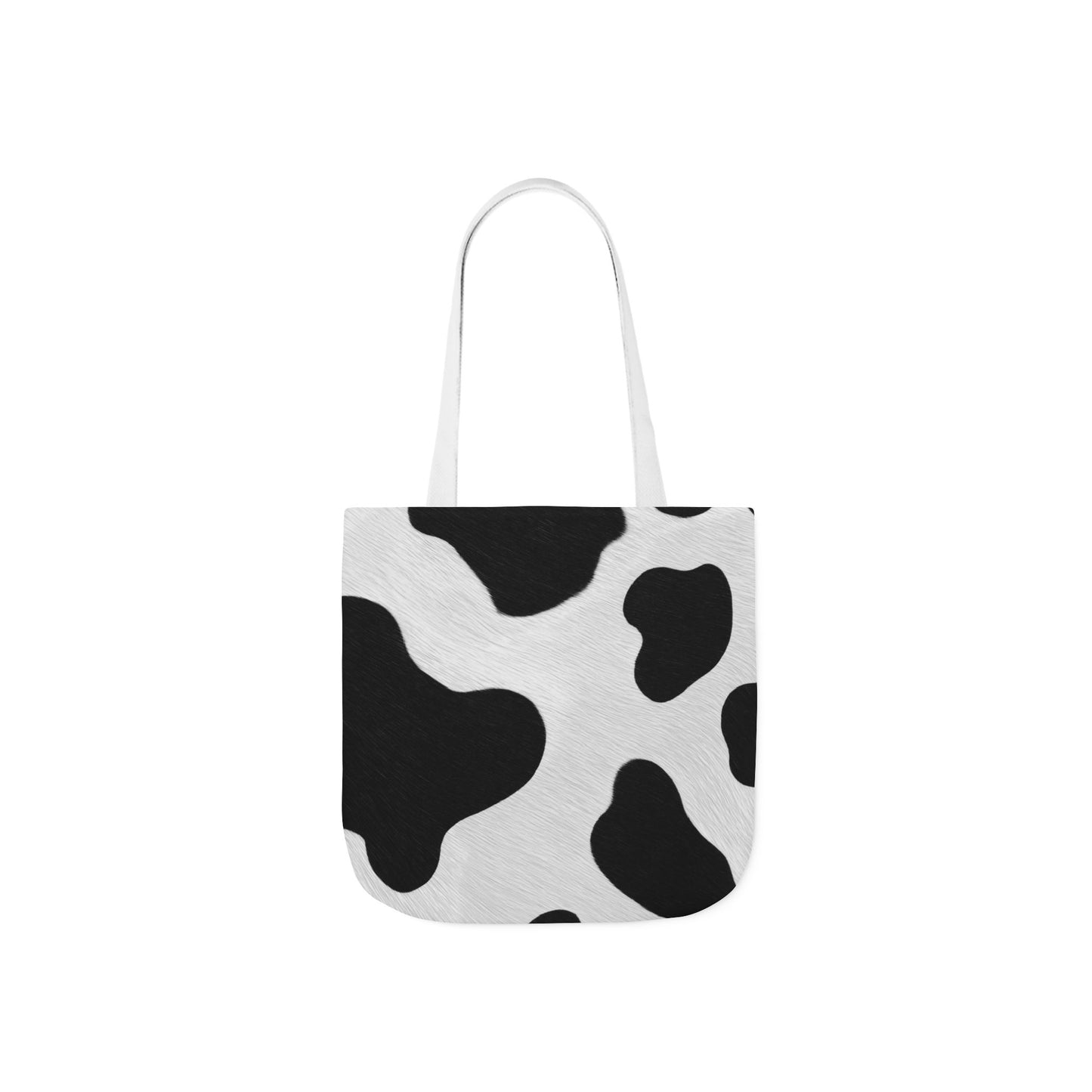 Chic Cow Print Canvas Tote Bag