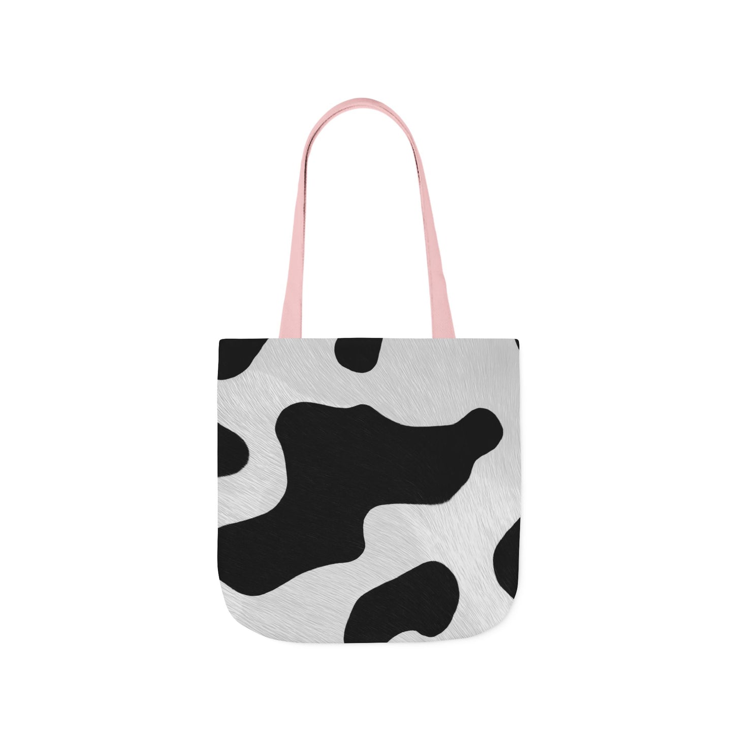 Chic Cow Print Canvas Tote Bag