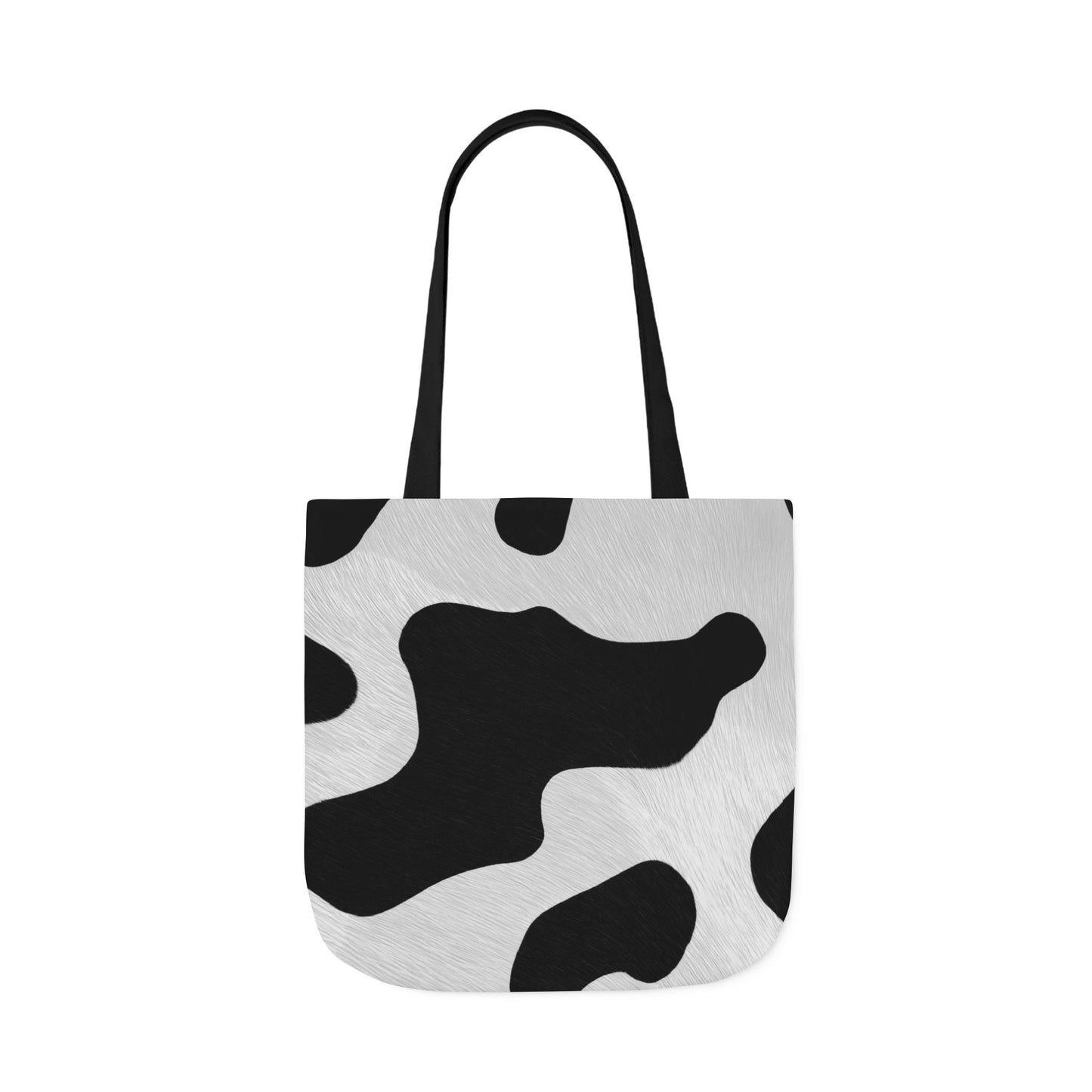 Chic Cow Print Canvas Tote Bag