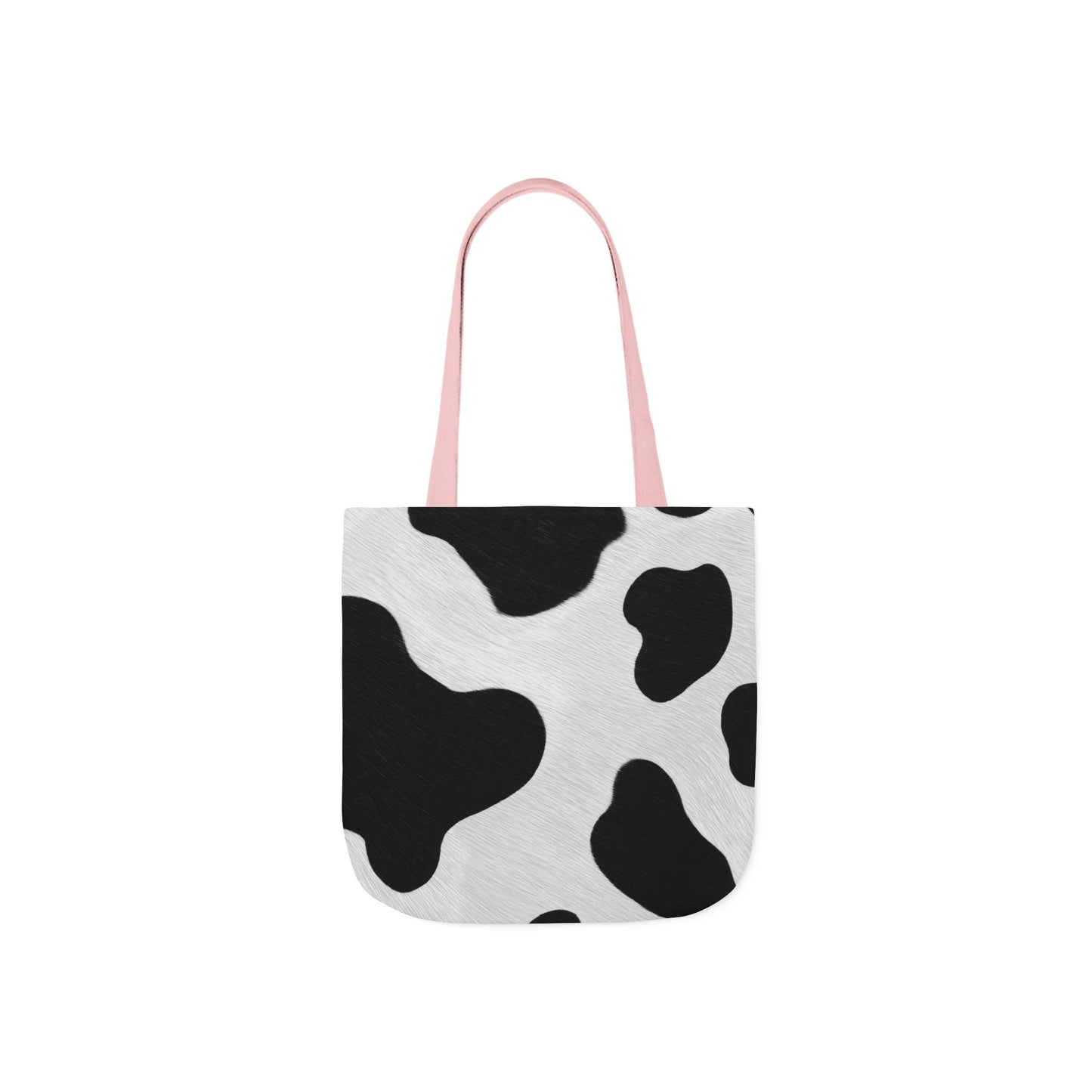 Chic Cow Print Canvas Tote Bag