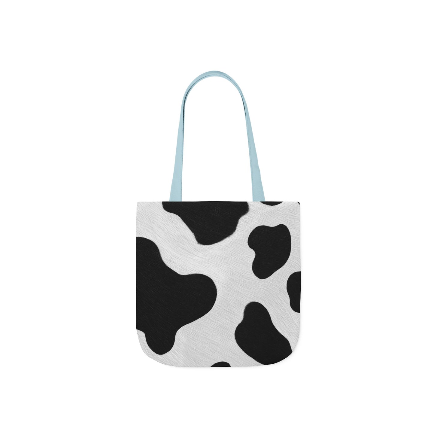 Chic Cow Print Canvas Tote Bag