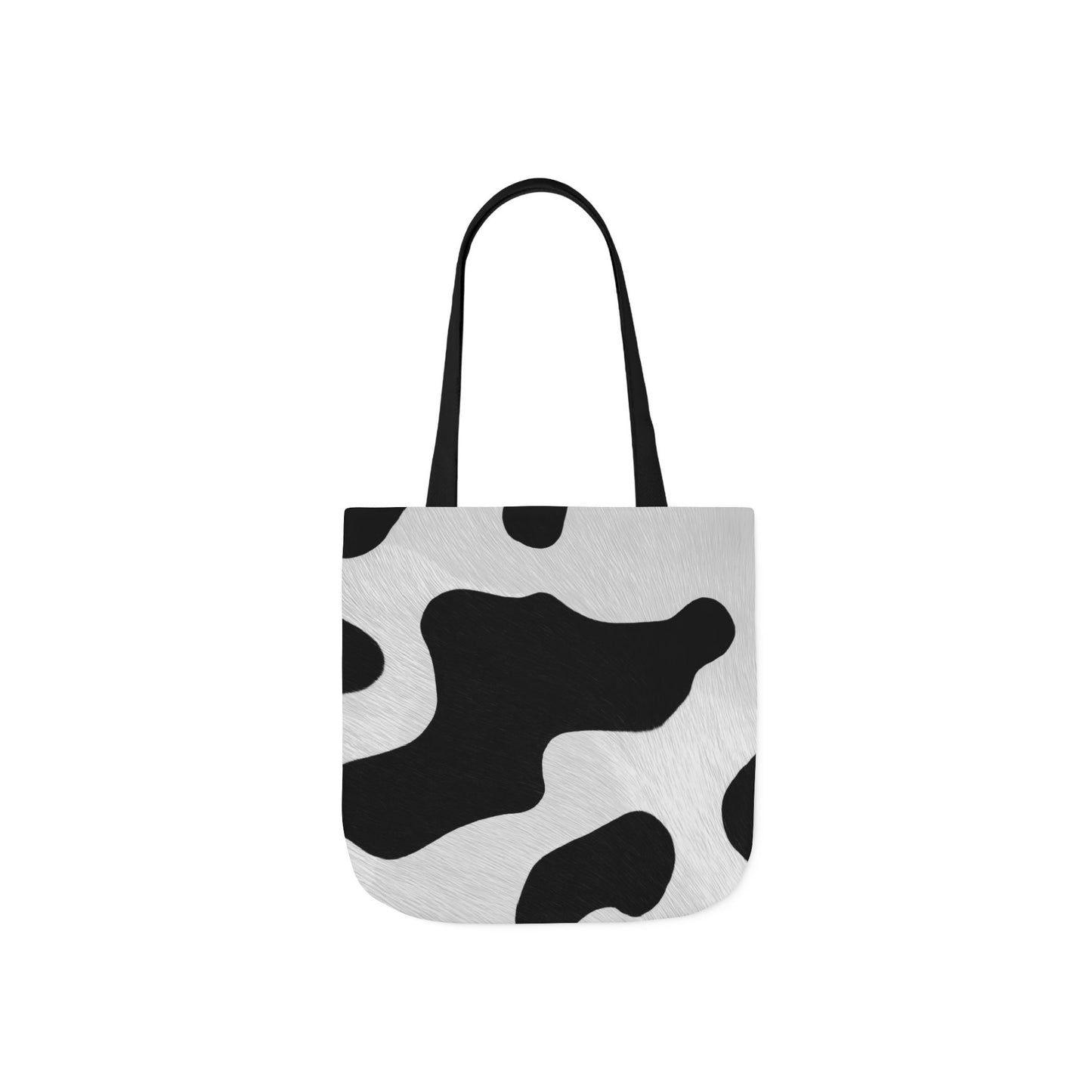 Chic Cow Print Canvas Tote Bag