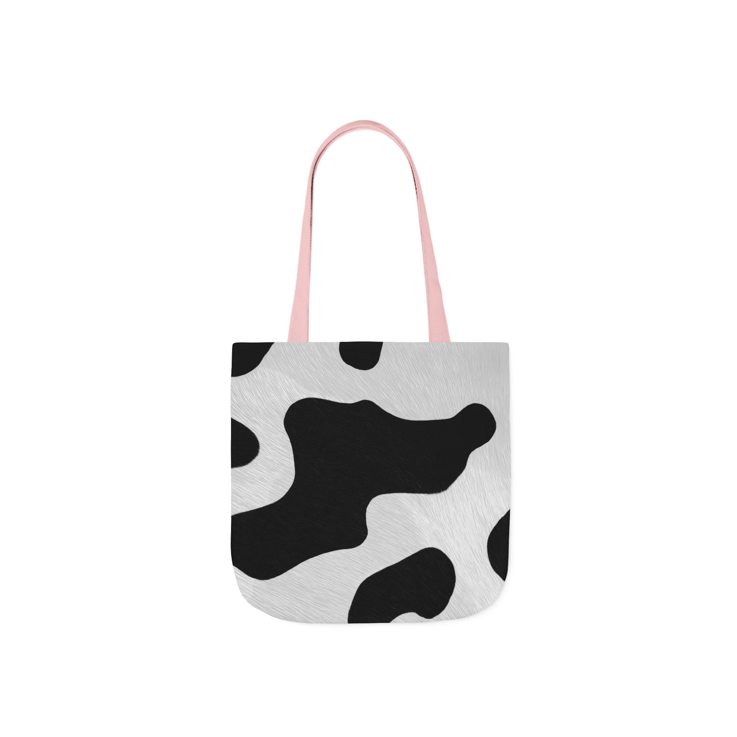 Chic Cow Print Canvas Tote Bag
