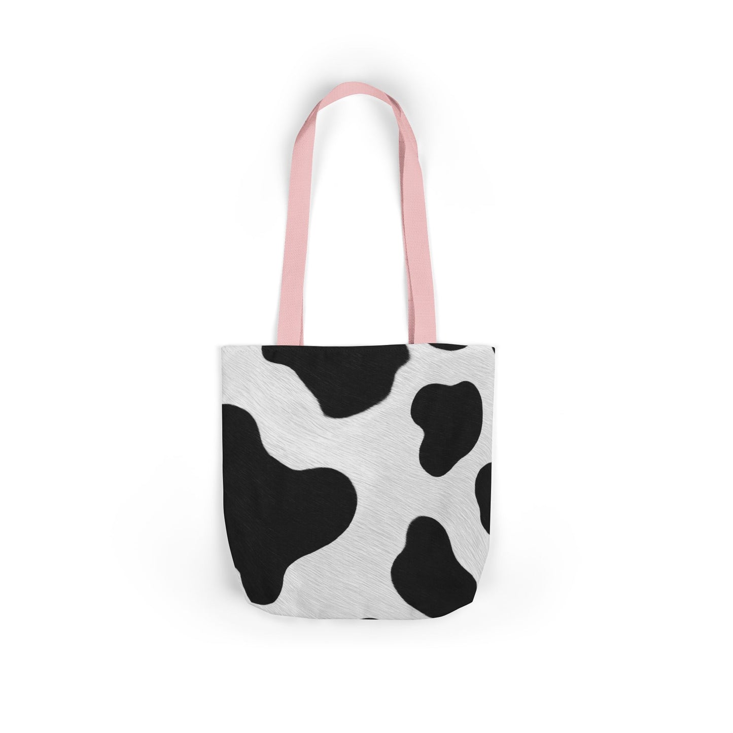 Chic Cow Print Canvas Tote Bag