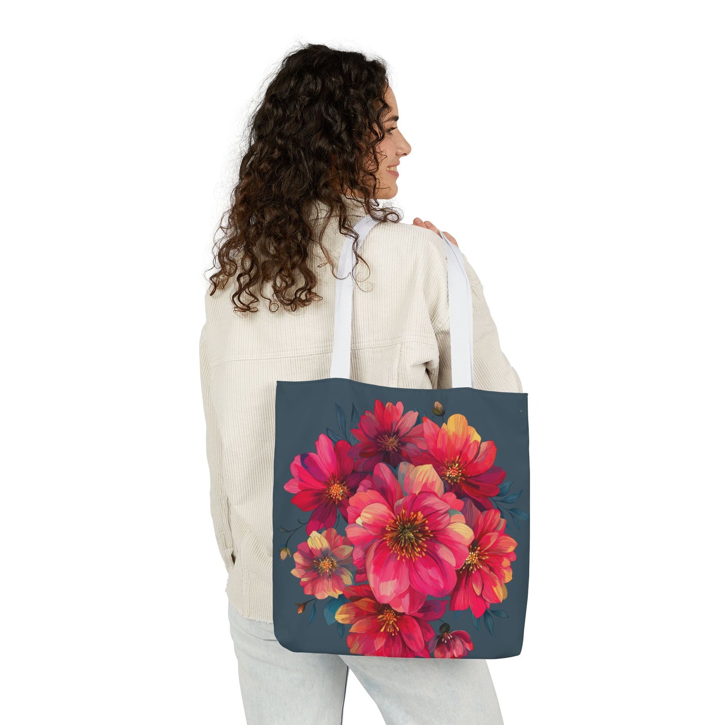 Floral Canvas Tote Bag