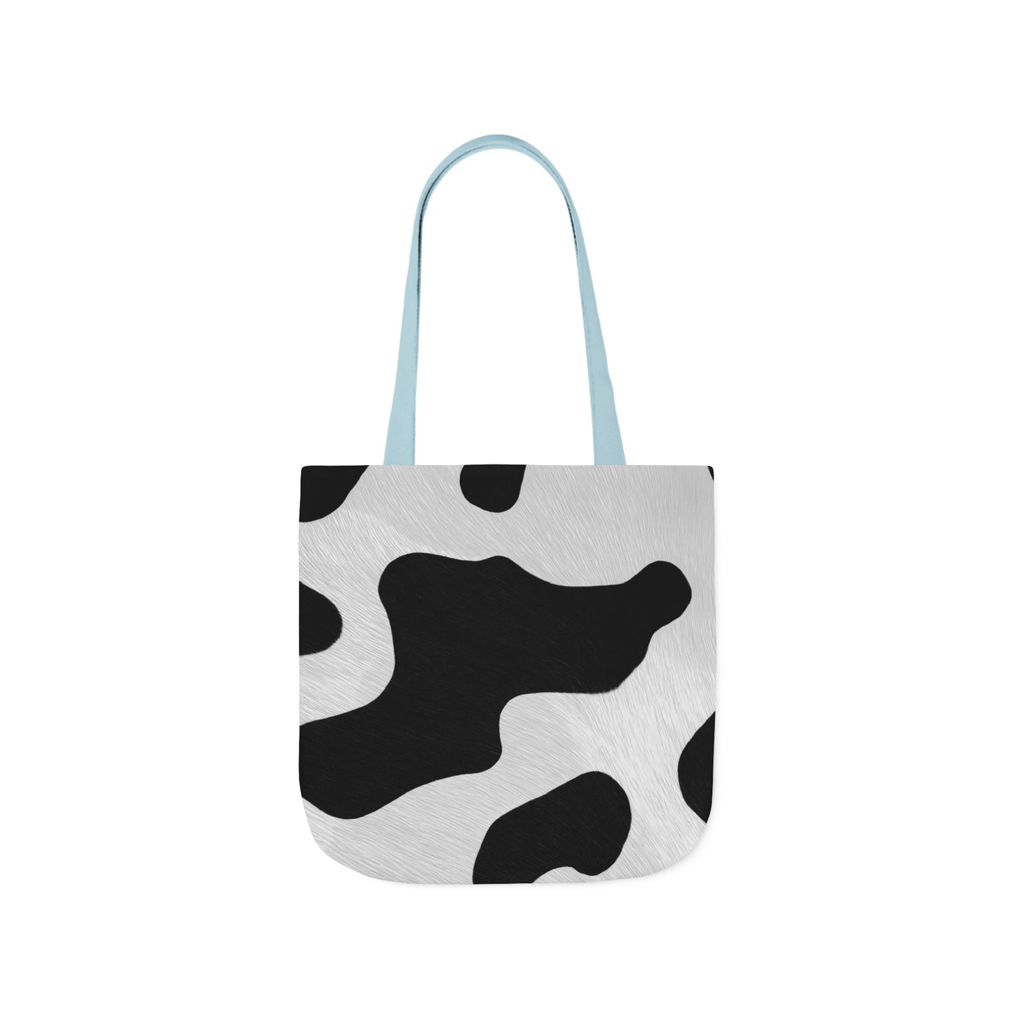 Chic Cow Print Canvas Tote Bag