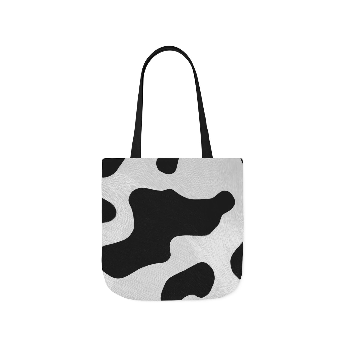 Chic Cow Print Canvas Tote Bag