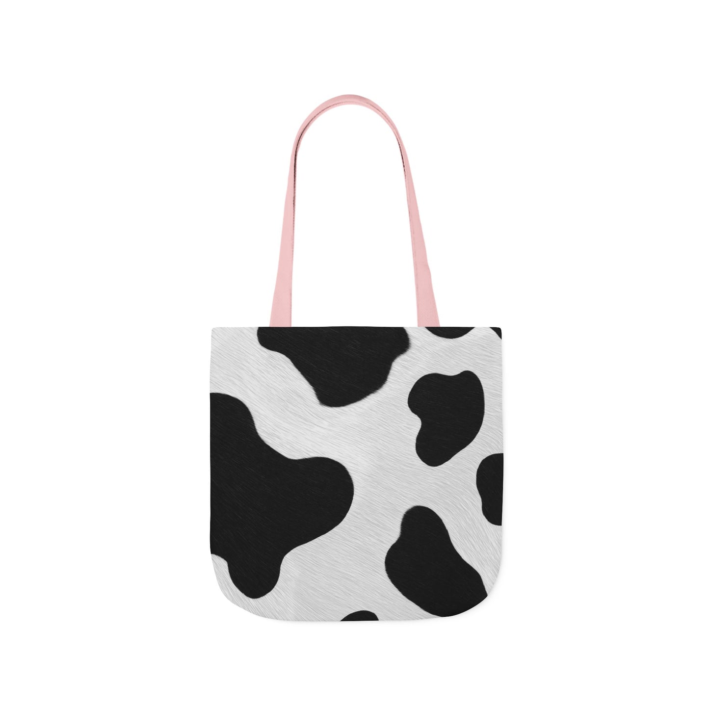 Chic Cow Print Canvas Tote Bag