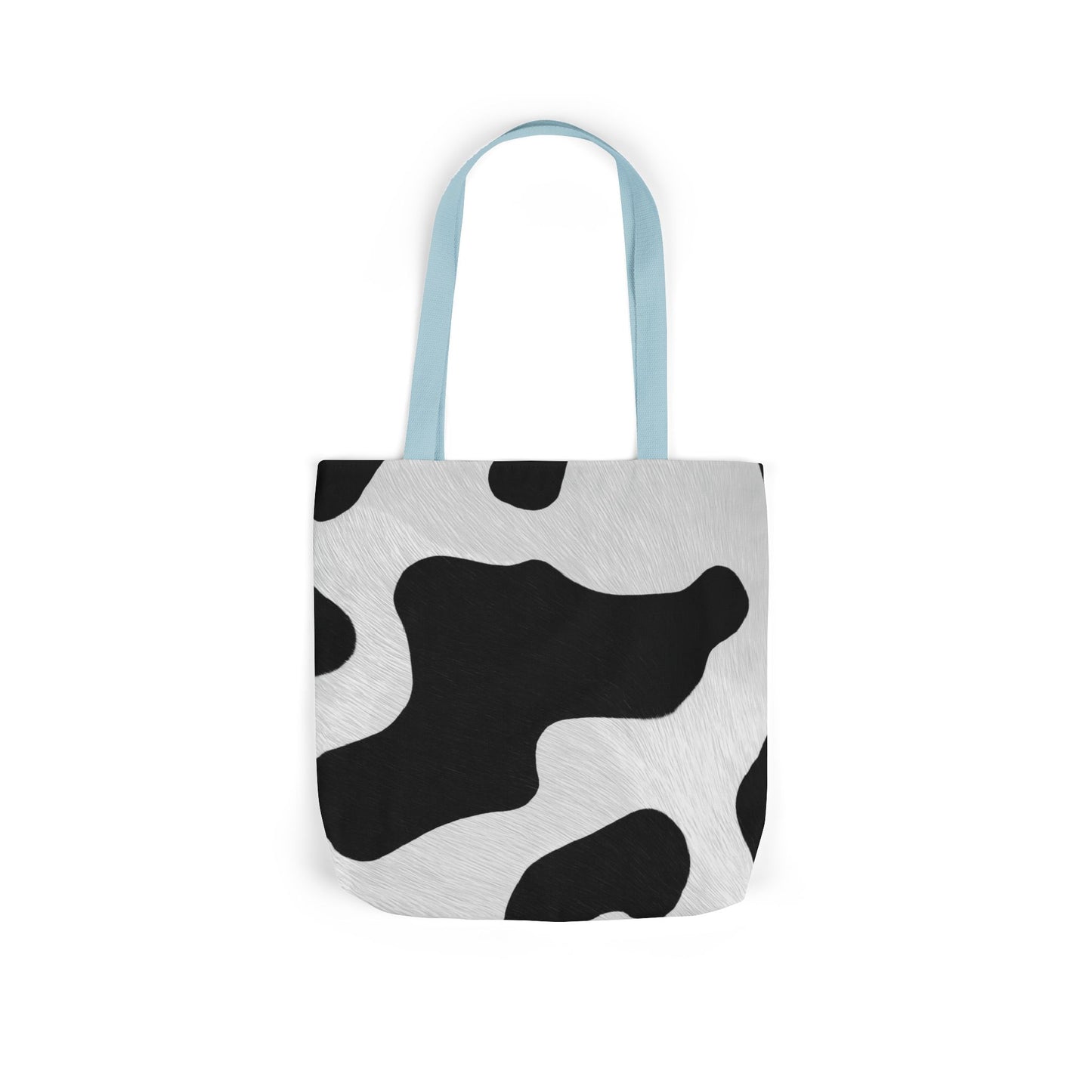 Chic Cow Print Canvas Tote Bag