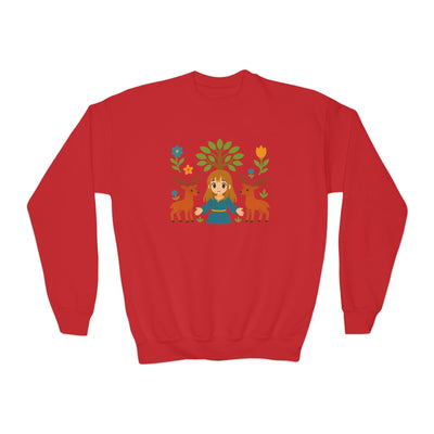 Whimsical Nature Youth Crewneck Sweatshirt