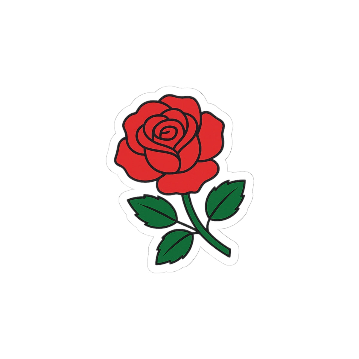 Red Rose Kiss-Cut Stickers