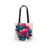 Floral Canvas Tote Bag with 5-Color Straps