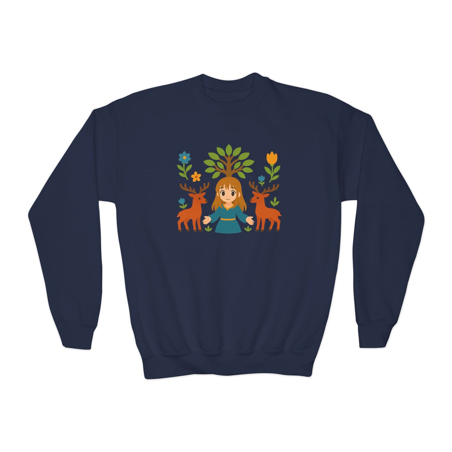 Whimsical Nature Youth Crewneck Sweatshirt