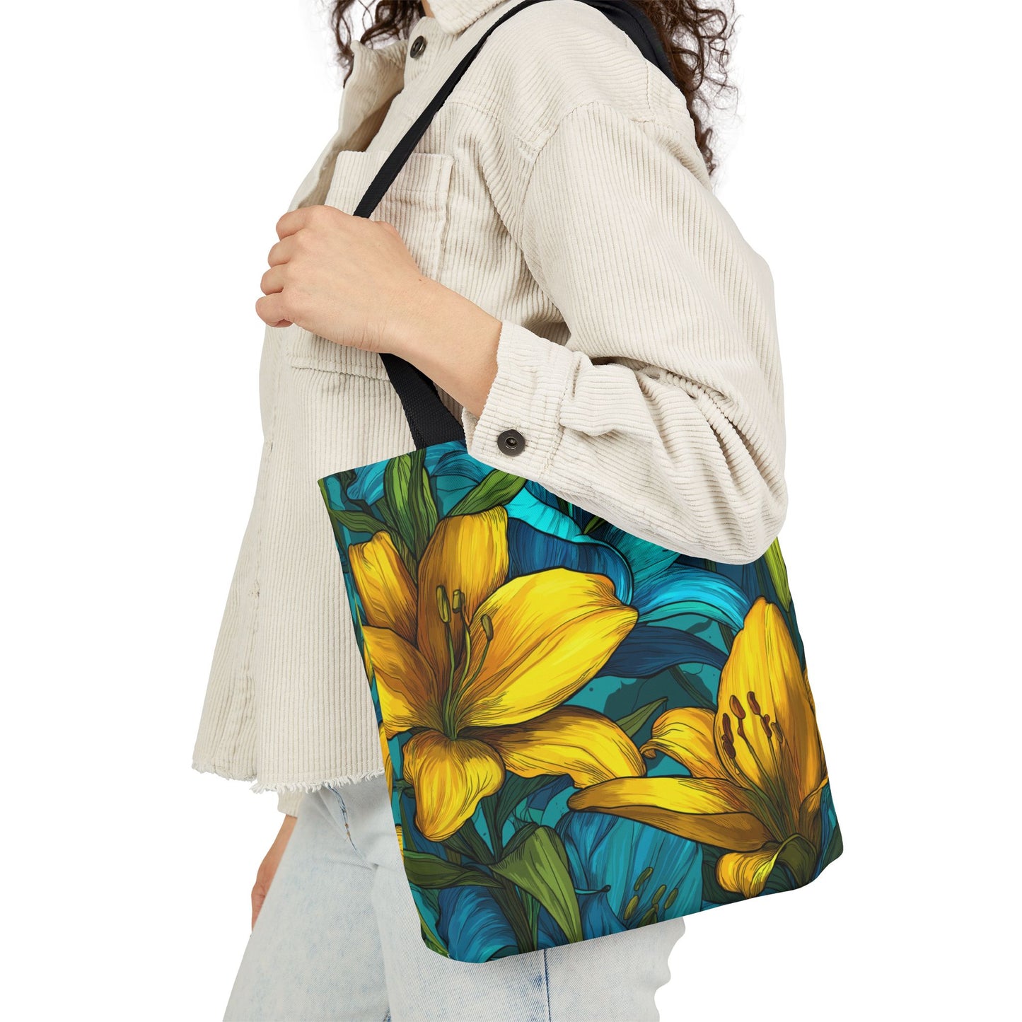Vibrant Floral Canvas Tote Bag