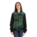 Women's Emerald Wave Bomber Jacket