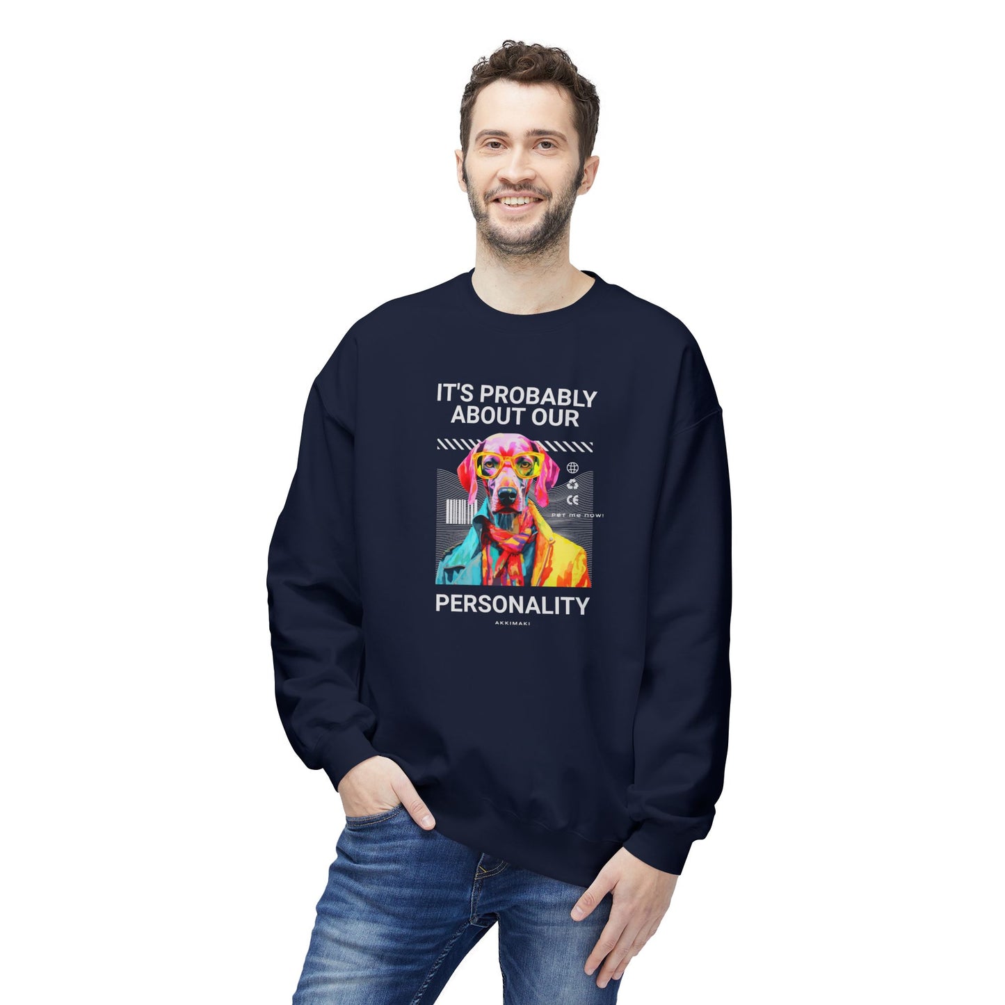 Colorful Dog Personality Crewneck Sweatshirt