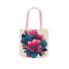Floral Canvas Tote Bag with 5-Color Straps
