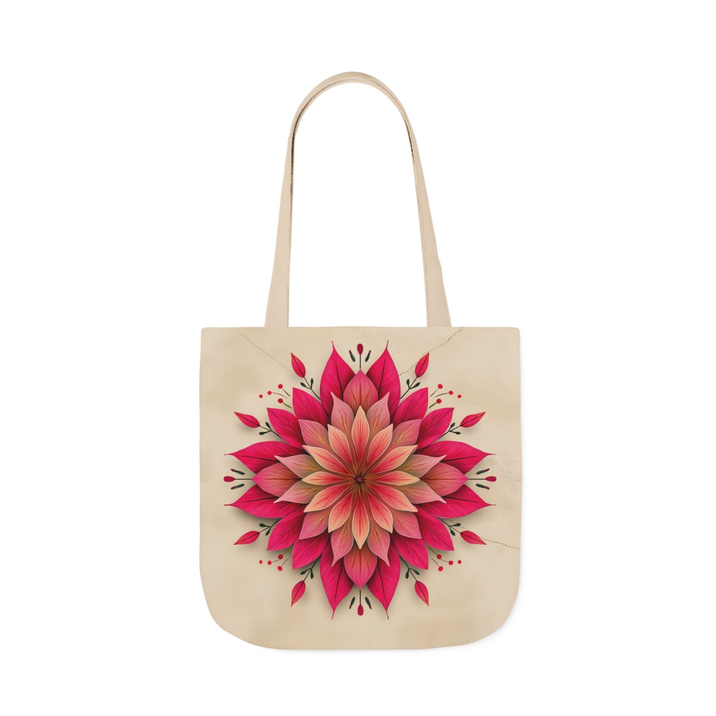 Colorful Floral Canvas Tote Bag