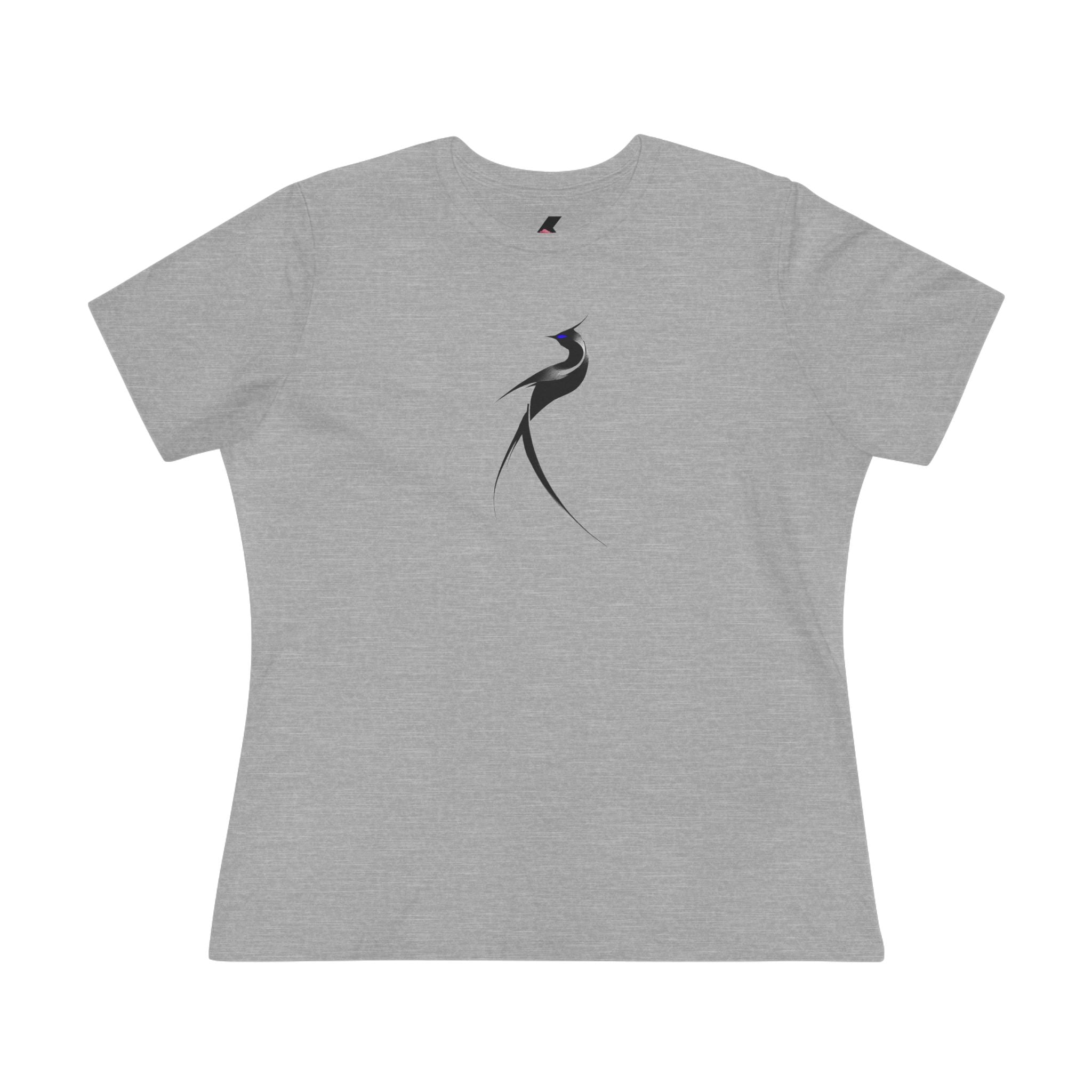 Minimalist Black Swallow Tee — Women's Cotton T-Shirt
