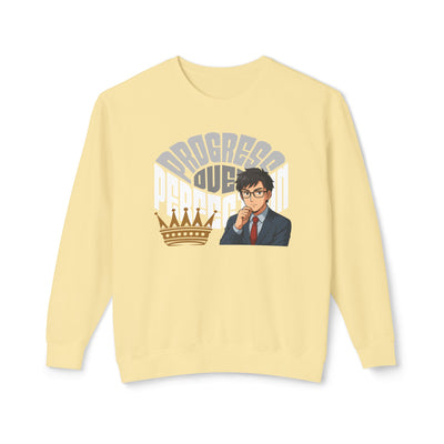 Progress Over Perfection Unisex Lightweight Crewneck Sweatshirt