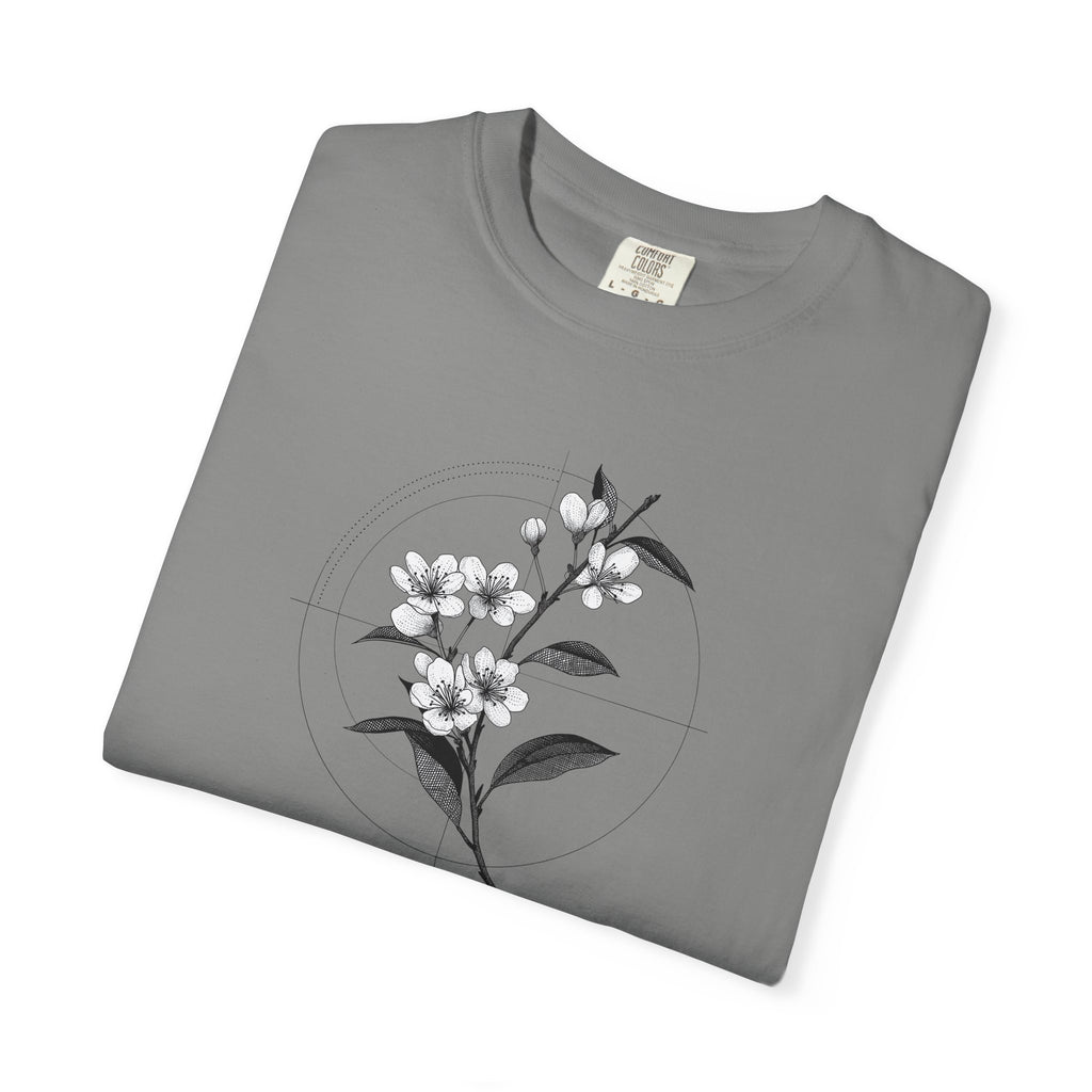 Botanical Sketch T-Shirt — Minimal Floral Illustration Tee