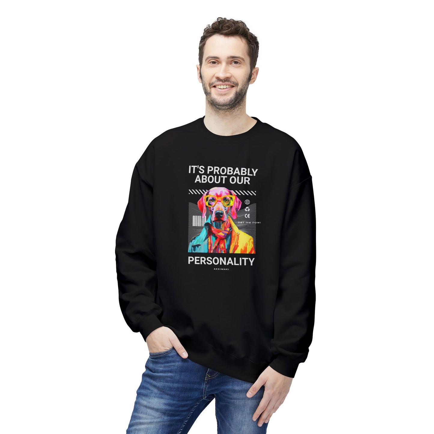 Colorful Dog Personality Crewneck Sweatshirt