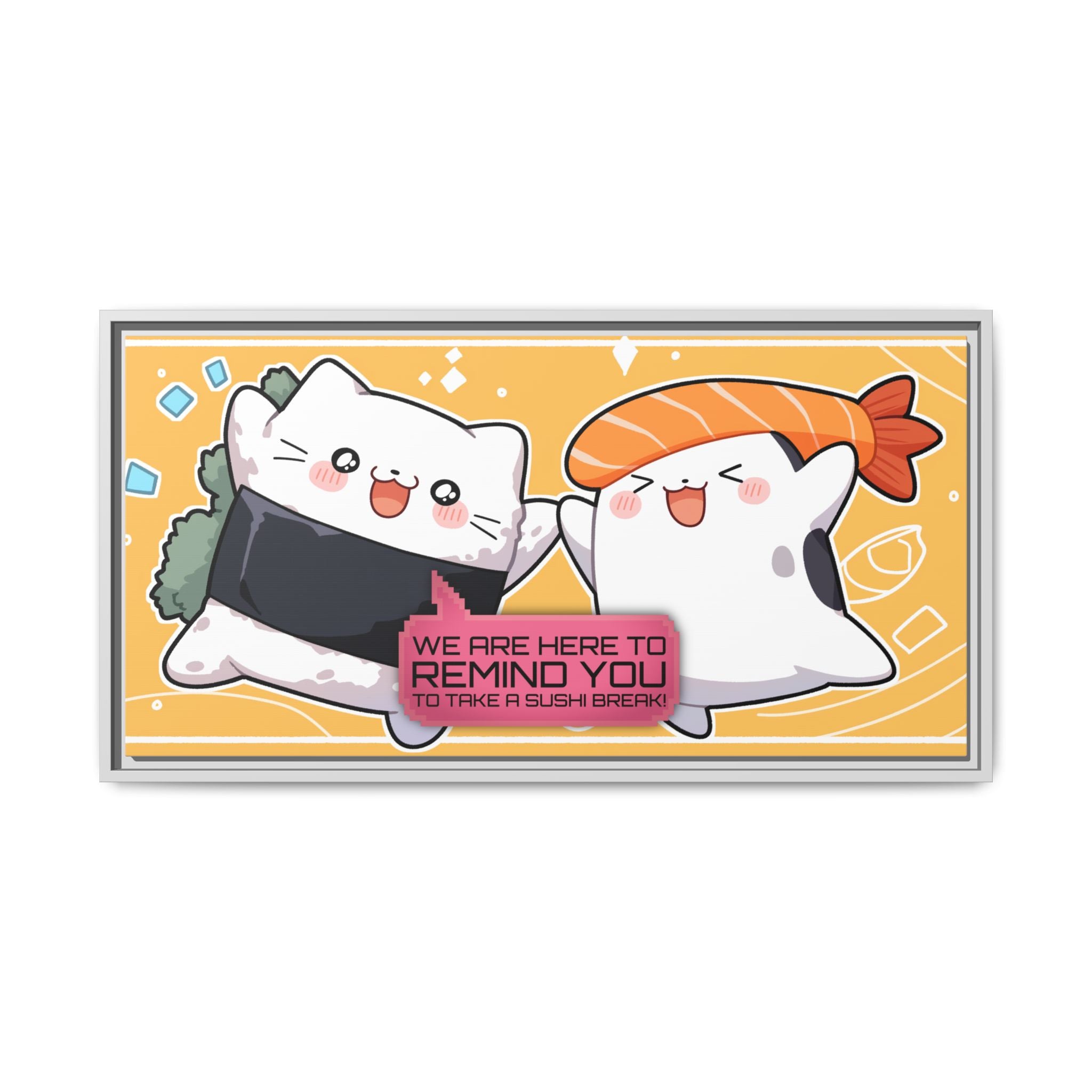 Cute Sushi Reminder Matte Canvas Wall Art