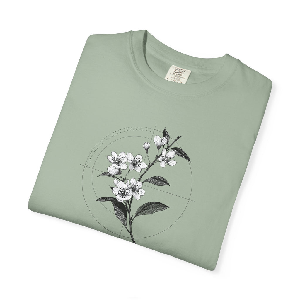 Botanical Sketch T-Shirt — Minimal Floral Illustration Tee