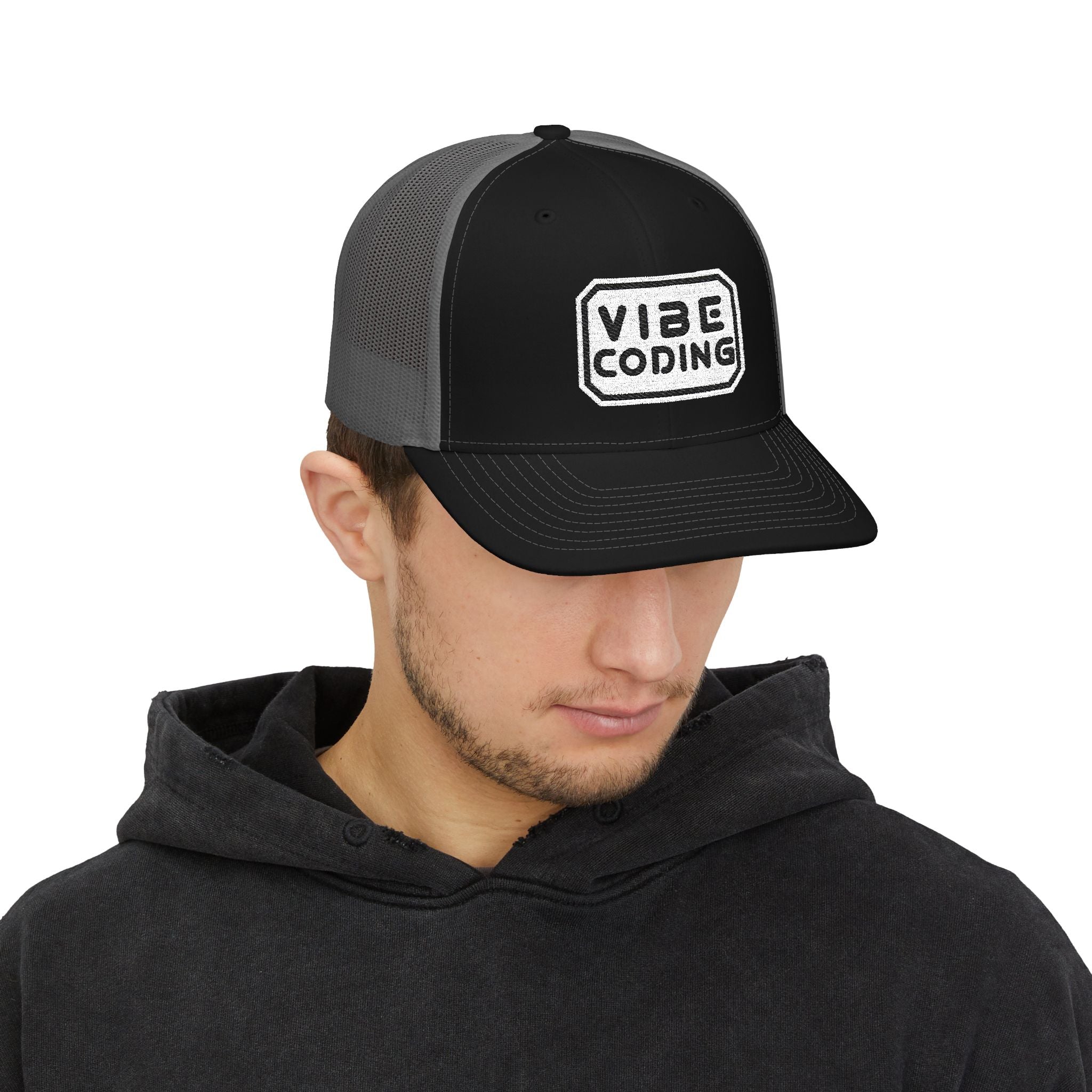 Vibe Coding Snapback Trucker Cap