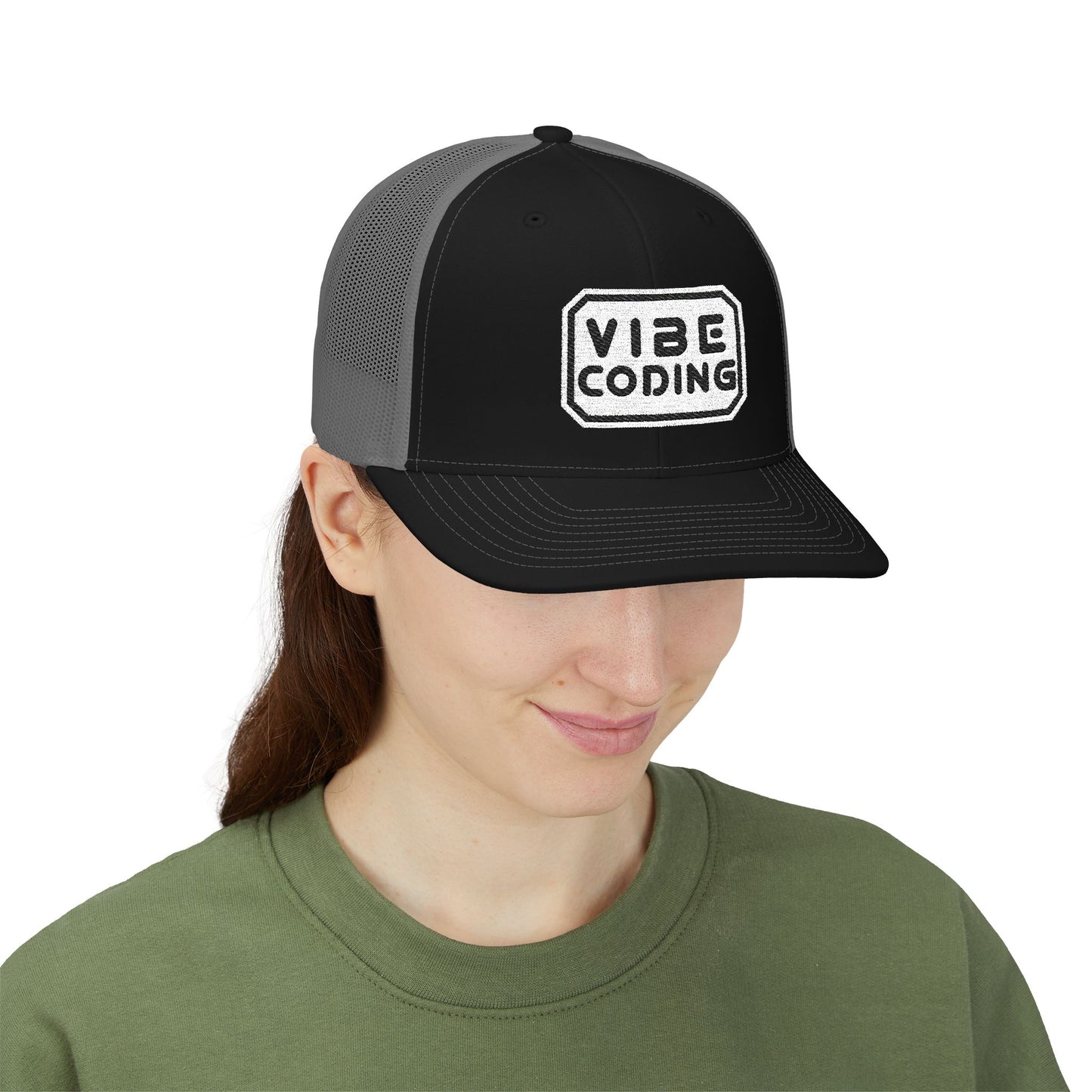 Vibe Coding Snapback Trucker Cap