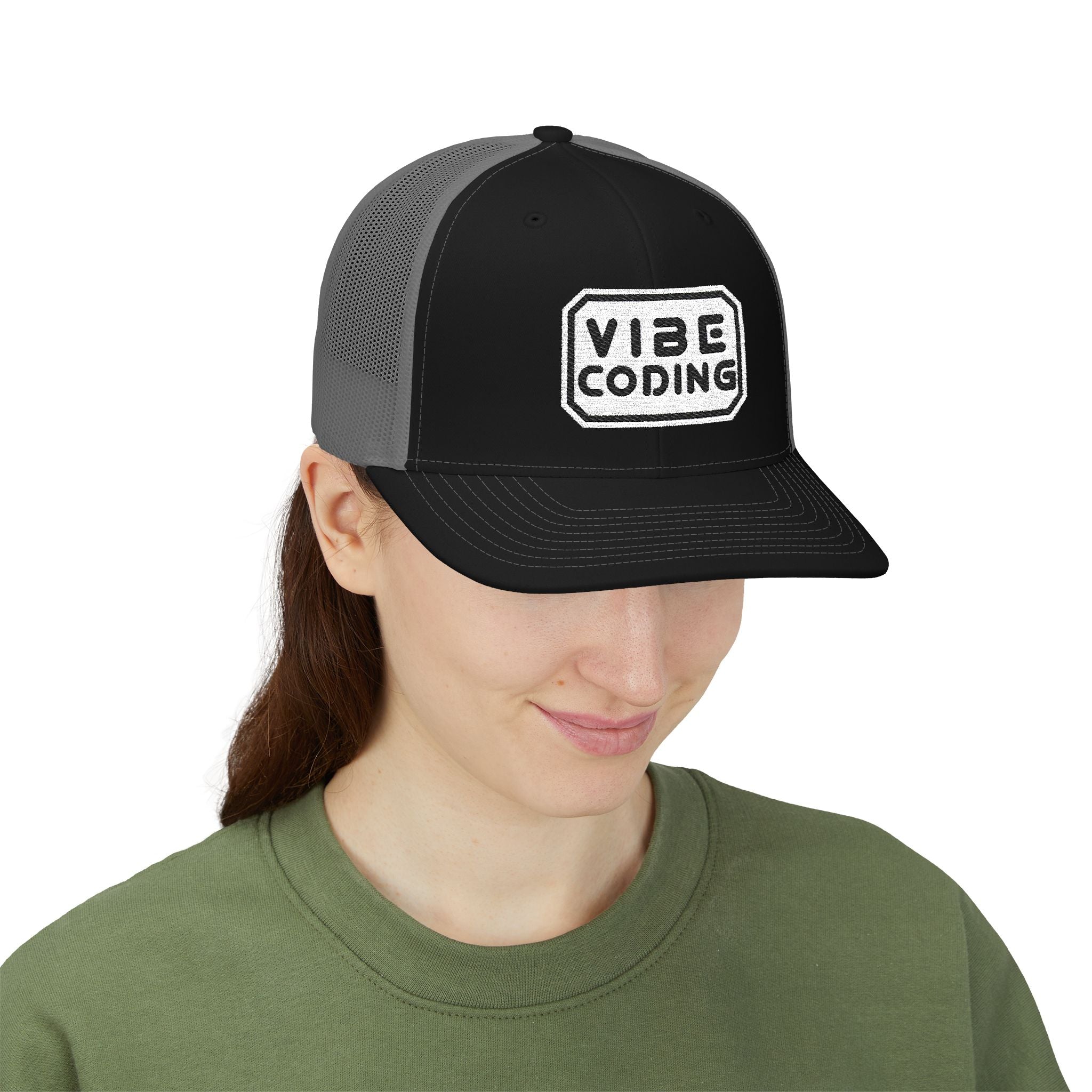 Vibe Coding Snapback Trucker Cap