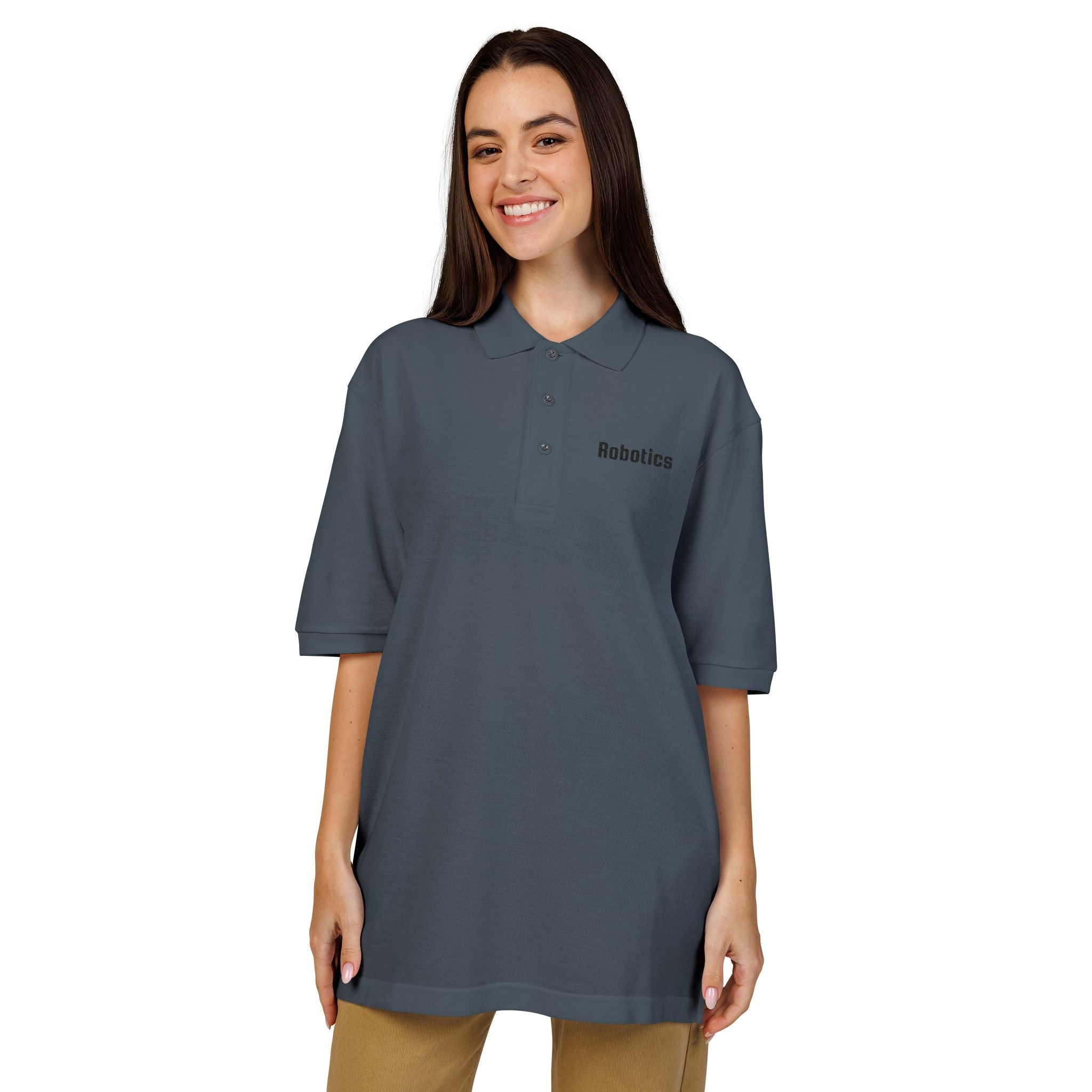 Robotics Embroidered Unisex Polo Shirt