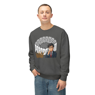 Progress Over Perfection Unisex Lightweight Crewneck Sweatshirt