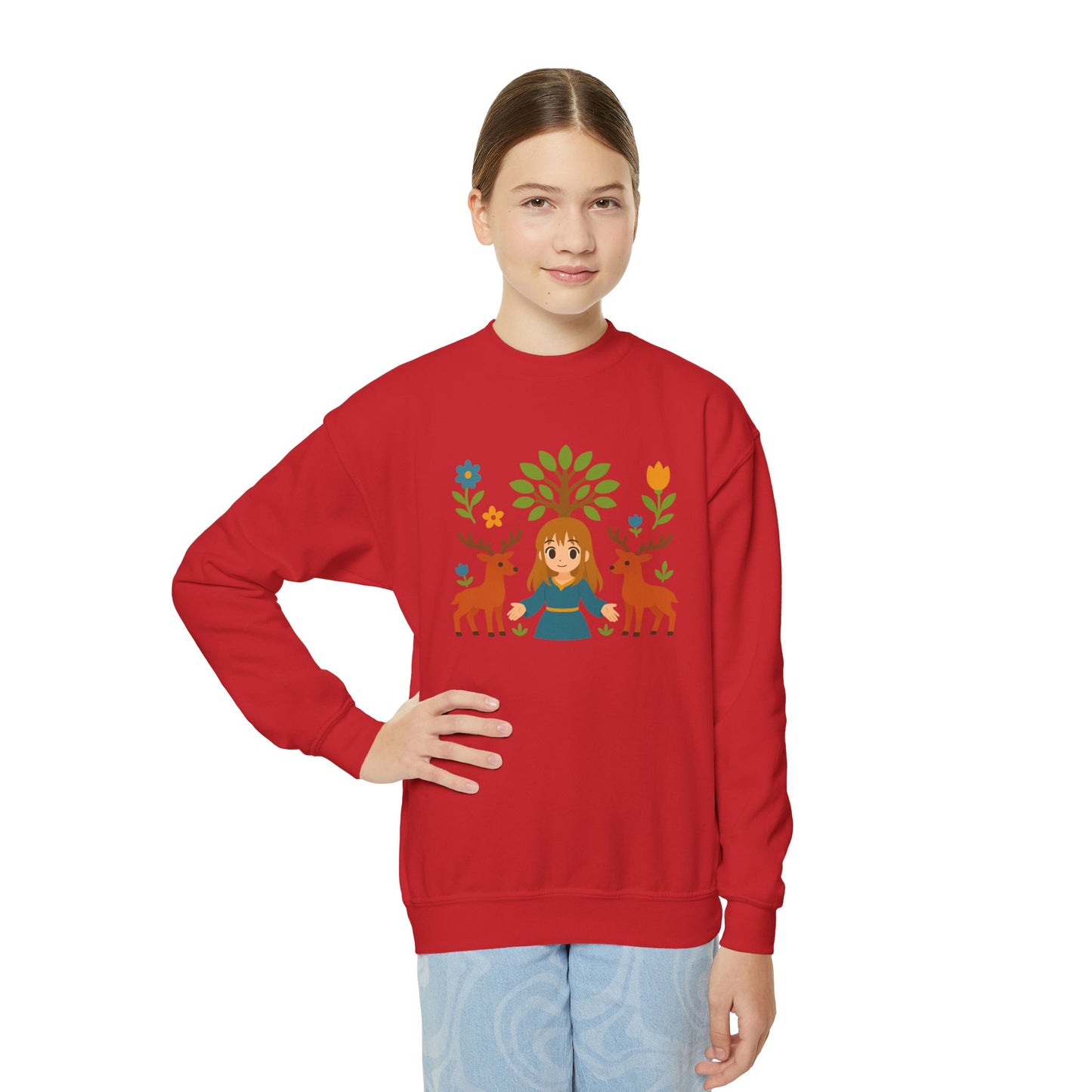 Whimsical Nature Youth Crewneck Sweatshirt