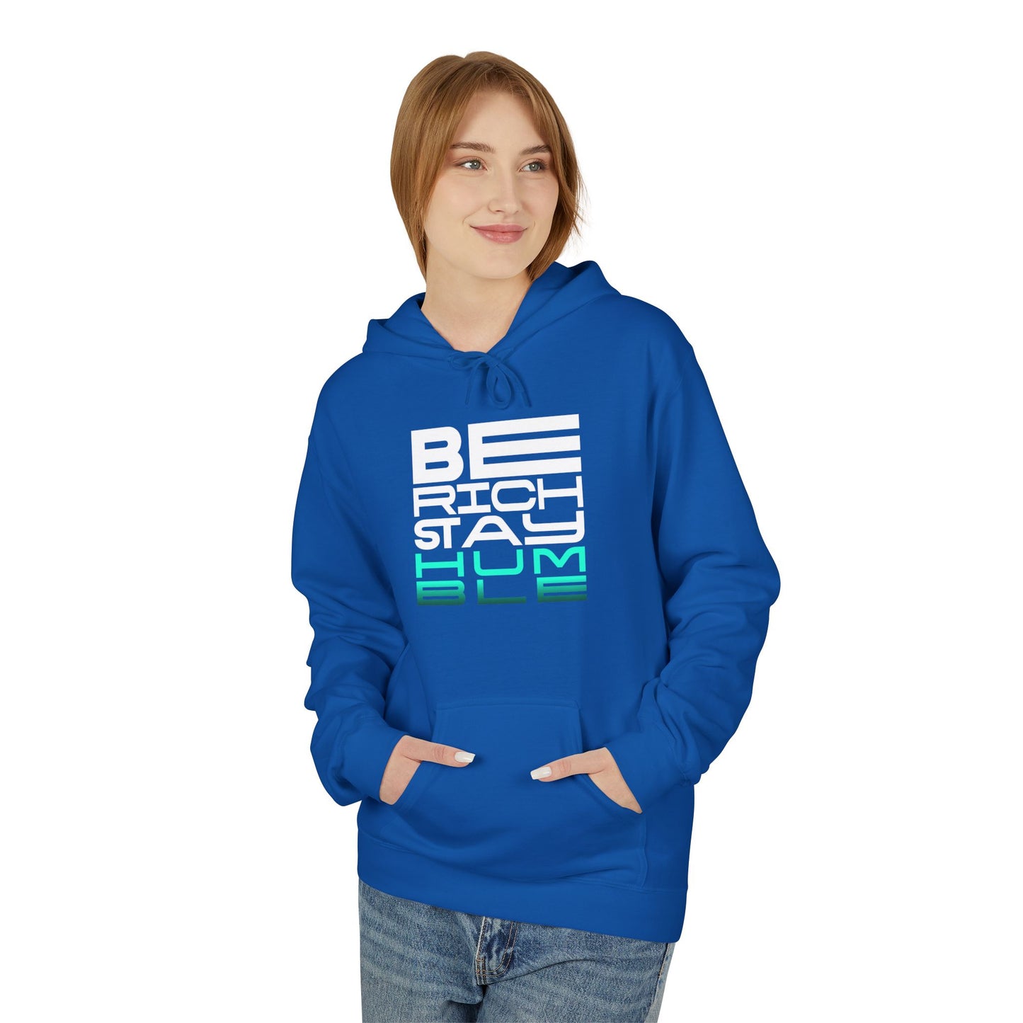 Be Rich Stay Hum Hoodie – Unisex Midweight Fleece Sweatshirt