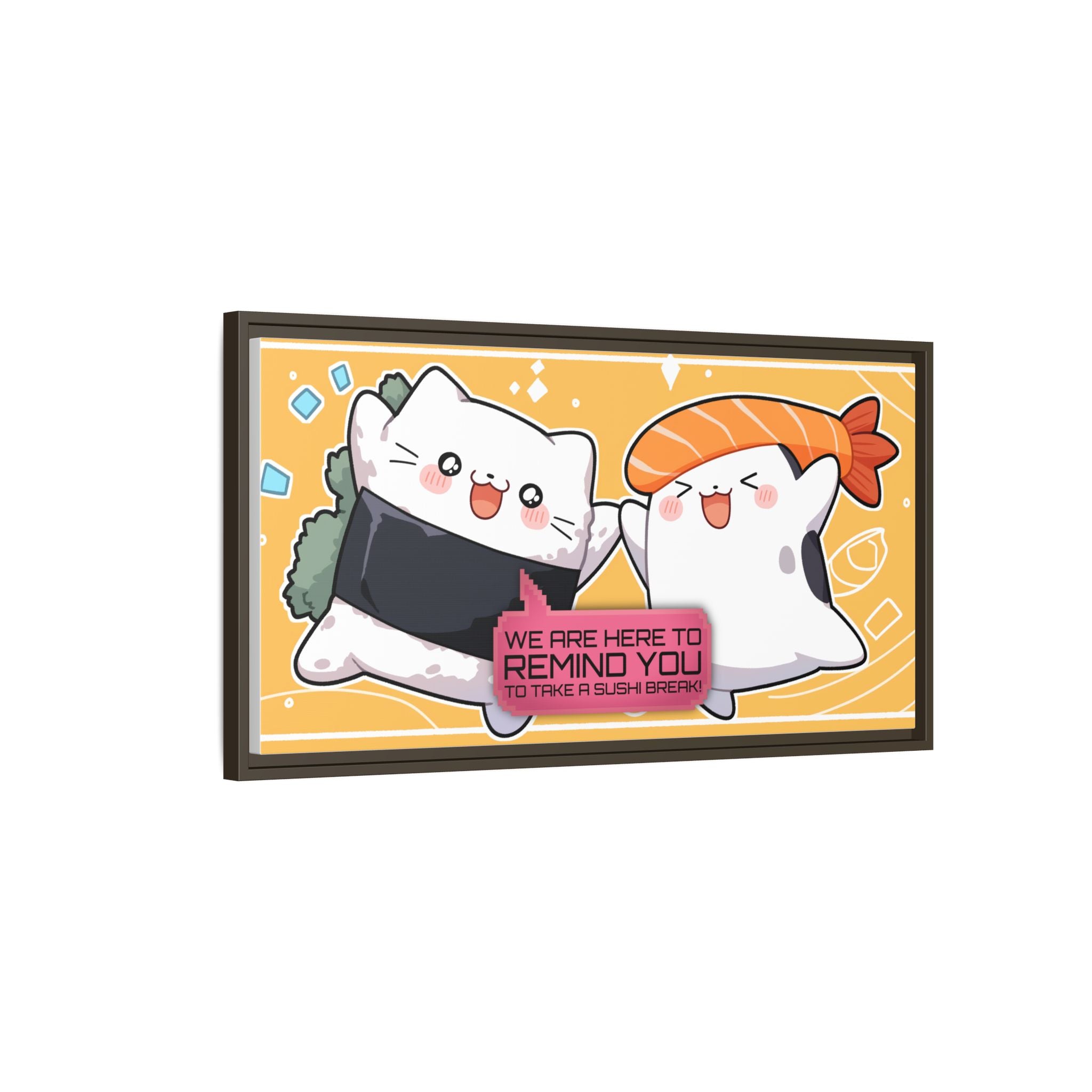 Cute Sushi Reminder Matte Canvas Wall Art