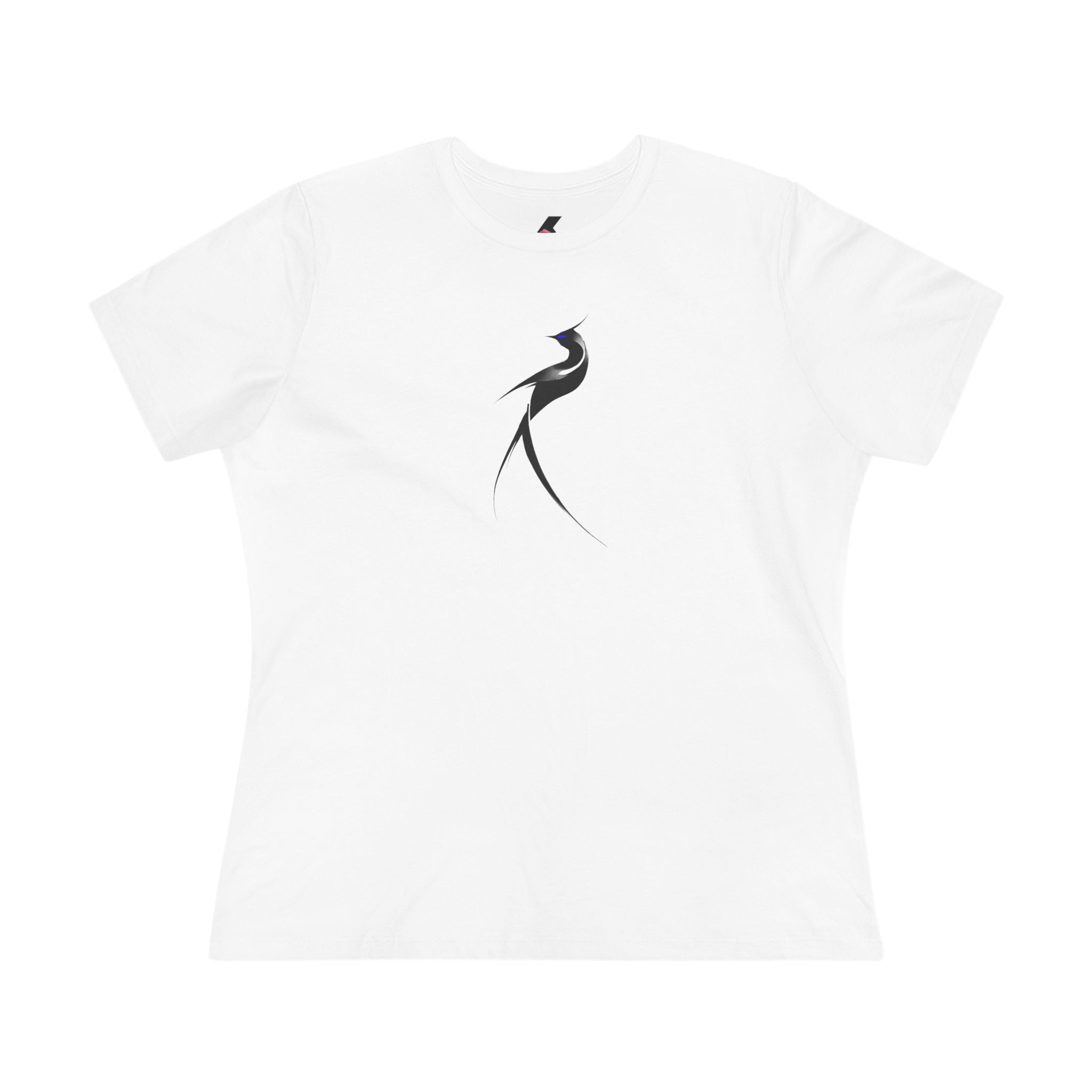 Minimalist Black Swallow Tee — Women's Cotton T-Shirt