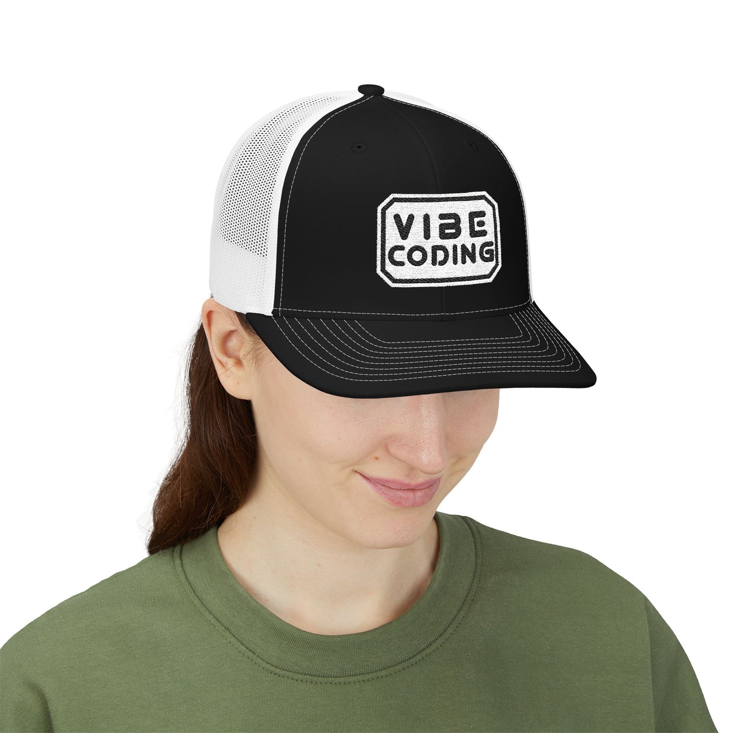 Vibe Coding Snapback Trucker Cap
