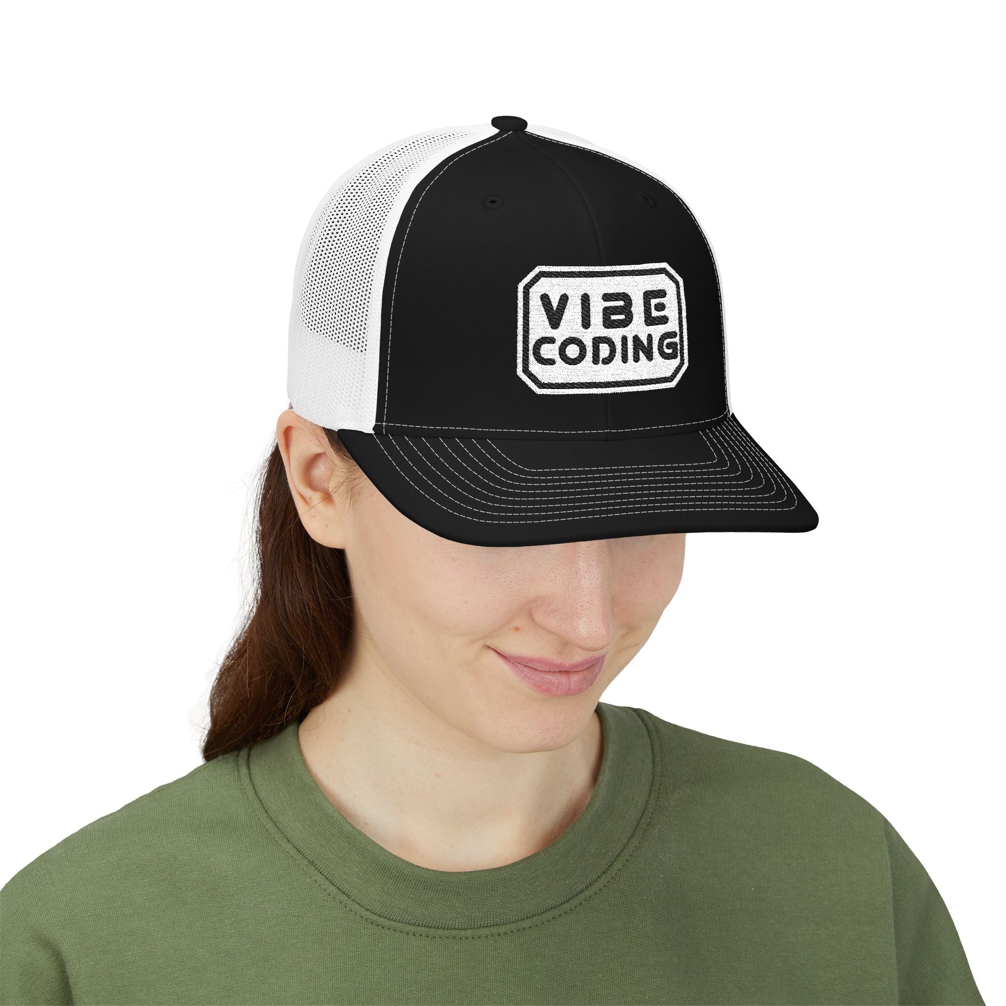 Vibe Coding Snapback Trucker Cap