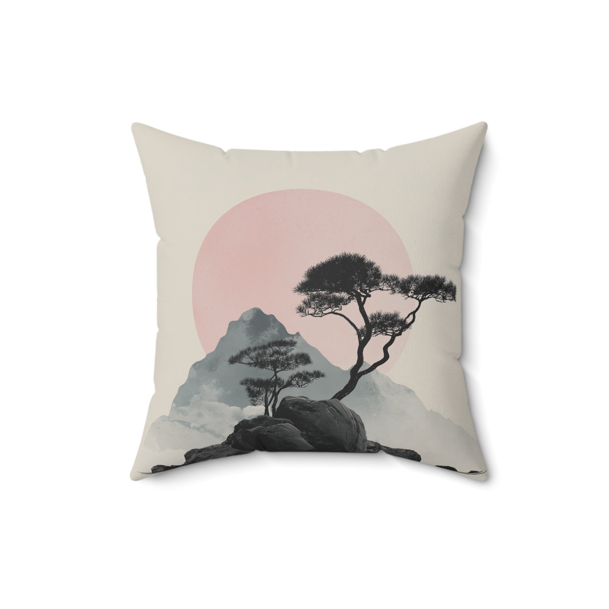 Zen Landscape Throw Pillow