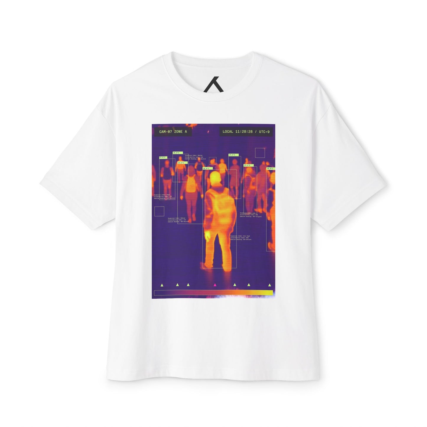 Thermal Imaging Unisex Oversized Boxy Tee - Unique Graphic T-Shirt for Tech Lovers
