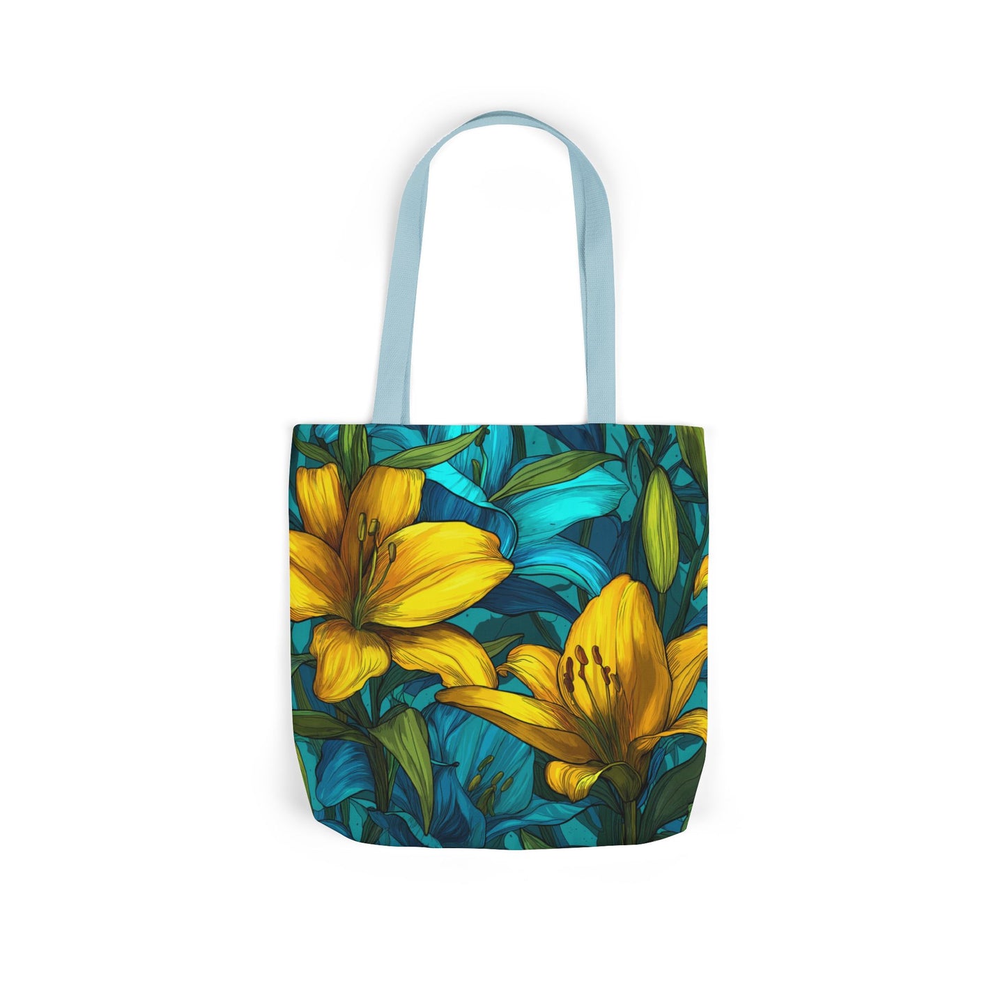Vibrant Floral Canvas Tote Bag