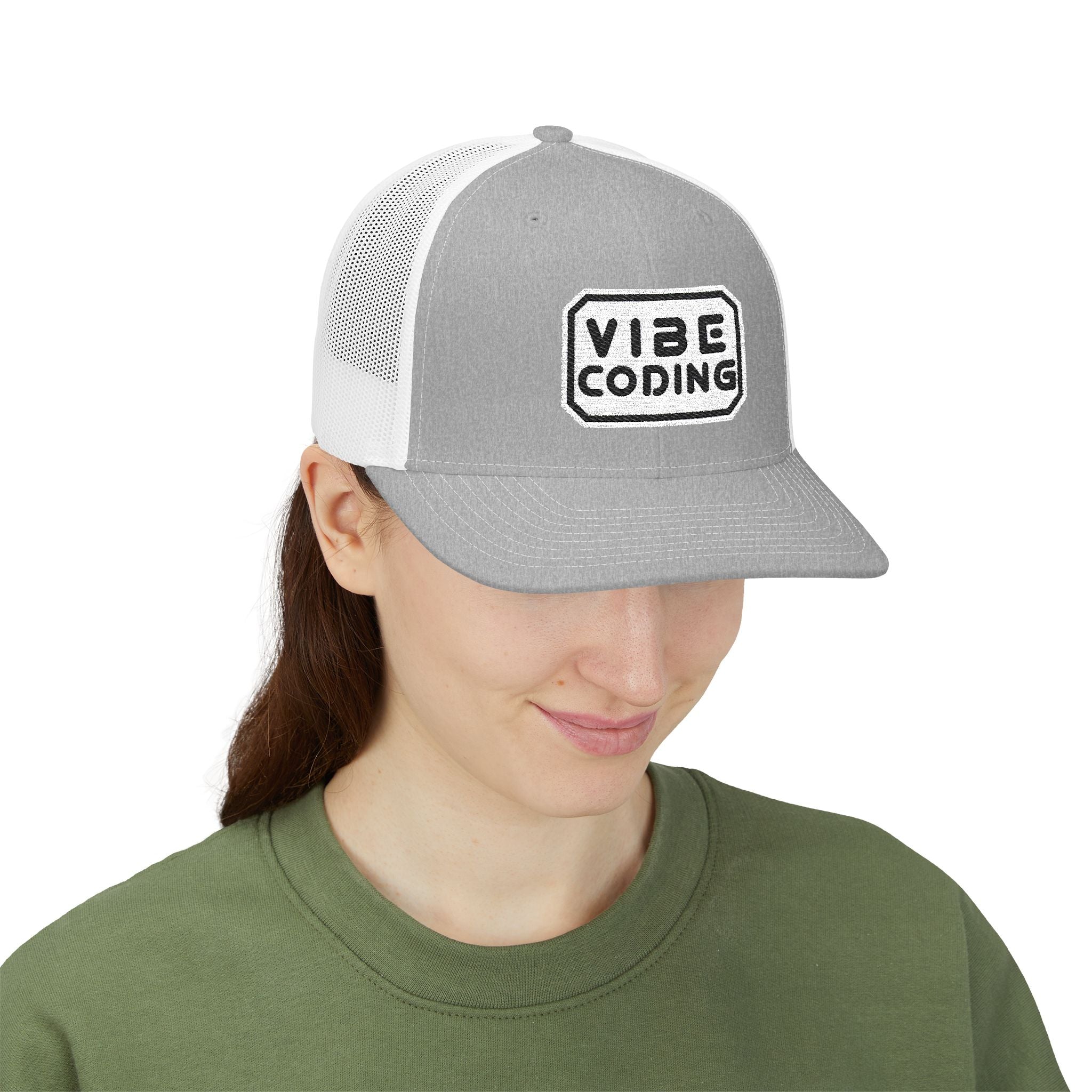 Vibe Coding Snapback Trucker Cap