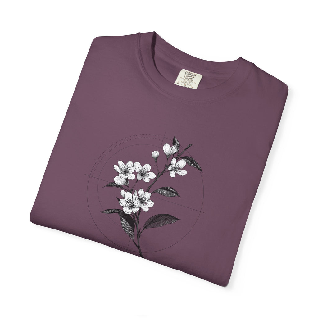 Botanical Sketch T-Shirt — Minimal Floral Illustration Tee