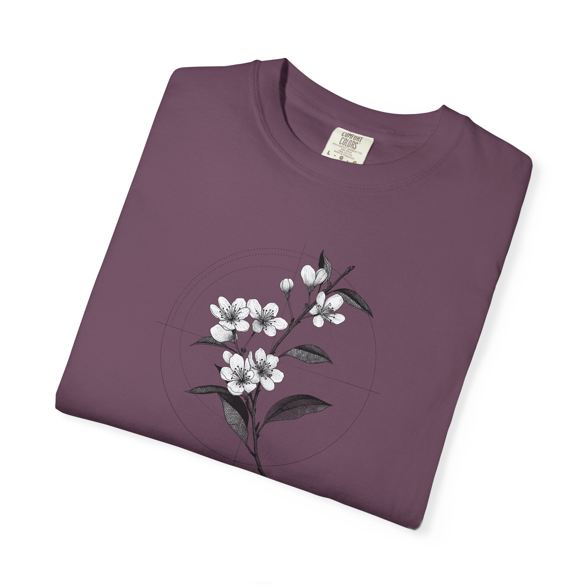 Botanical Sketch T-Shirt — Minimal Floral Illustration Tee